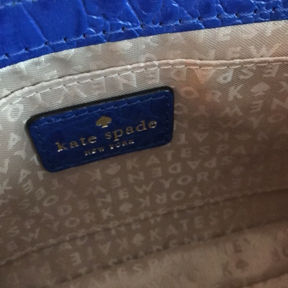 Kate Spade Royal Blue Croc Embossed Crossbody - EUC - Picture 8 of 10
